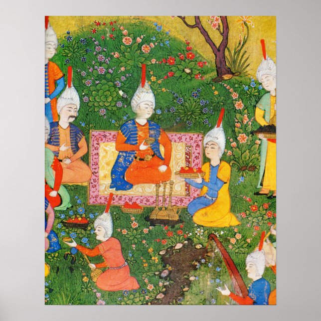 Affiche Alisher Navoiy, Cérémonie du thé (Devant)