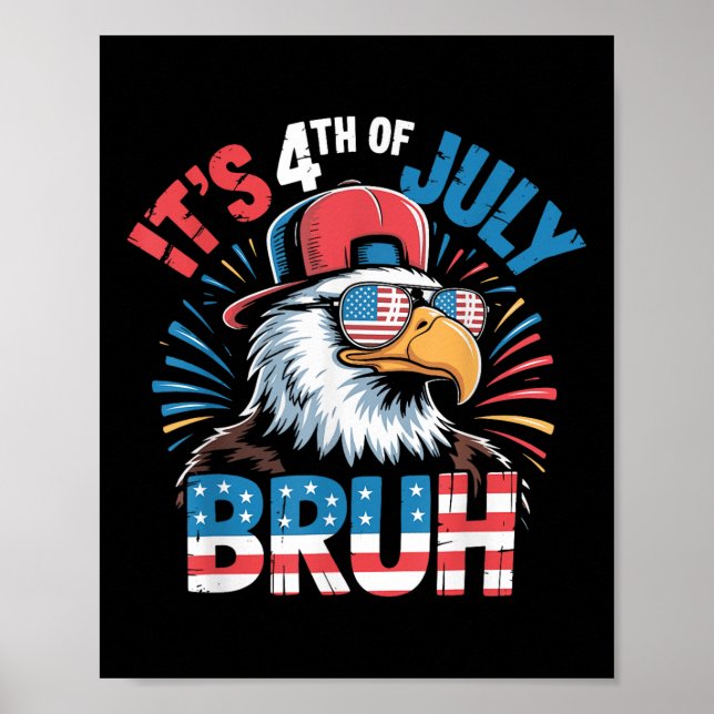 Affiche All American Bruh 4 juillet Garçons Enfants Patrio (Devant)