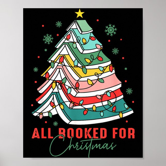 Affiche All Booked For Christmas Teacher Librarian Book Lo (Devant)