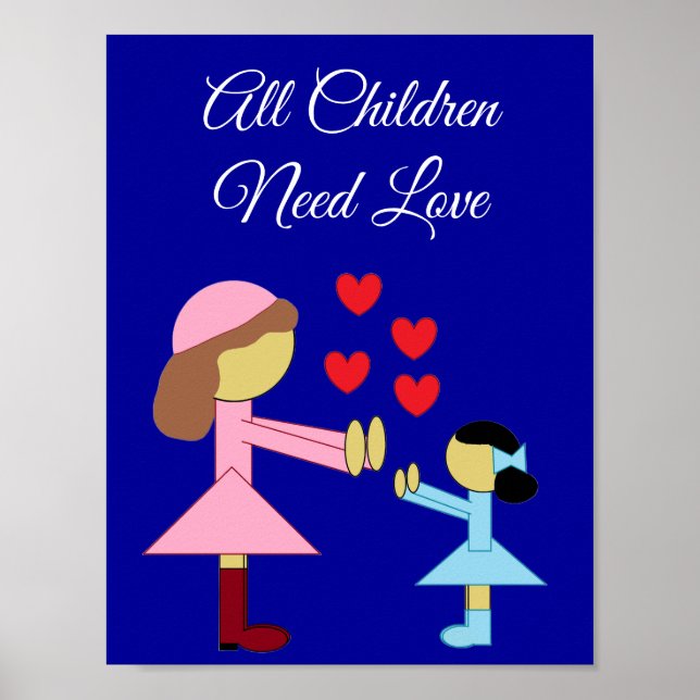 Affiche All Children Need Love: Dark Blue (Devant)