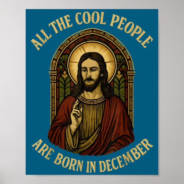 Affiche All Cool People Are Born In December Birthday Chri (Devant)