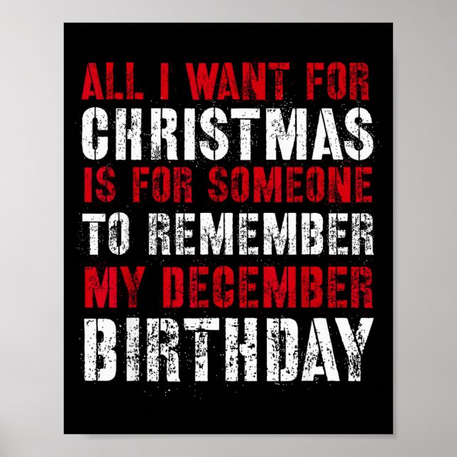 Affiche All I Want For Christmas Is For Someone To Remembe (Devant)