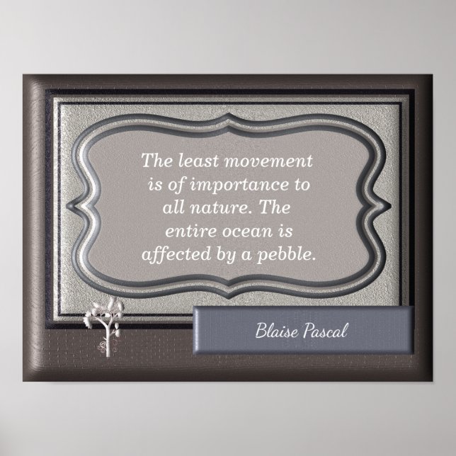 Affiche All Nature ~Blaise Pascal quote - Imprimer (Devant)