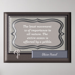 Affiche All Nature ~Blaise Pascal quote - Print