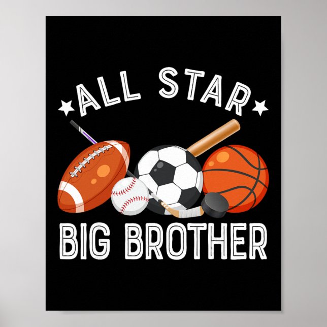 Affiche All Star Big Brother Of The Birthday Sketll Soccer (Devant)