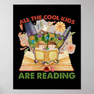Affiche All the Cool Kids Are Reading Library Read Books