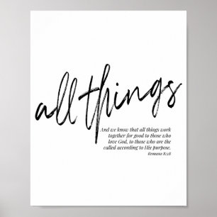 Affiche All Things Work Together for Good... -Romans 8:28