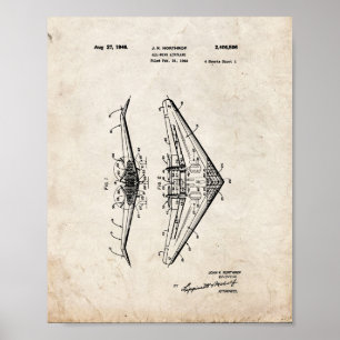 Affiche All-wing Airplane Patent - Old Look