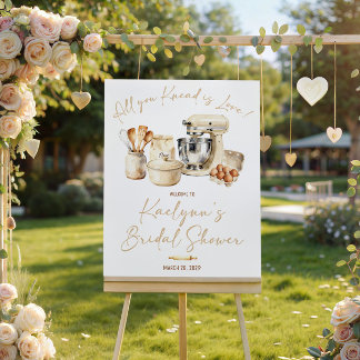 Affiche All You Knead is Love! Bridal Shower Welcome Sign