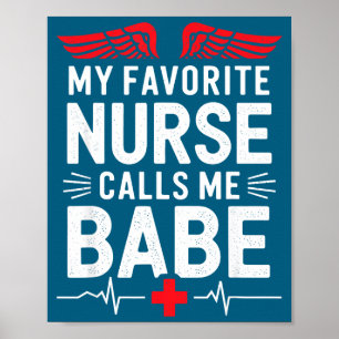 Affiche Allaitement femme mon infirmière préférée m'appell