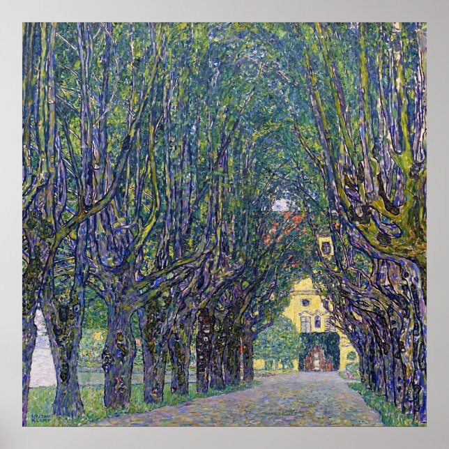 Affiche Allee à Schloss Kammer, Gustav Klimt (Devant)