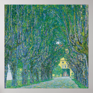 Affiche Allée dans le parc peinture de Gustav Klimt