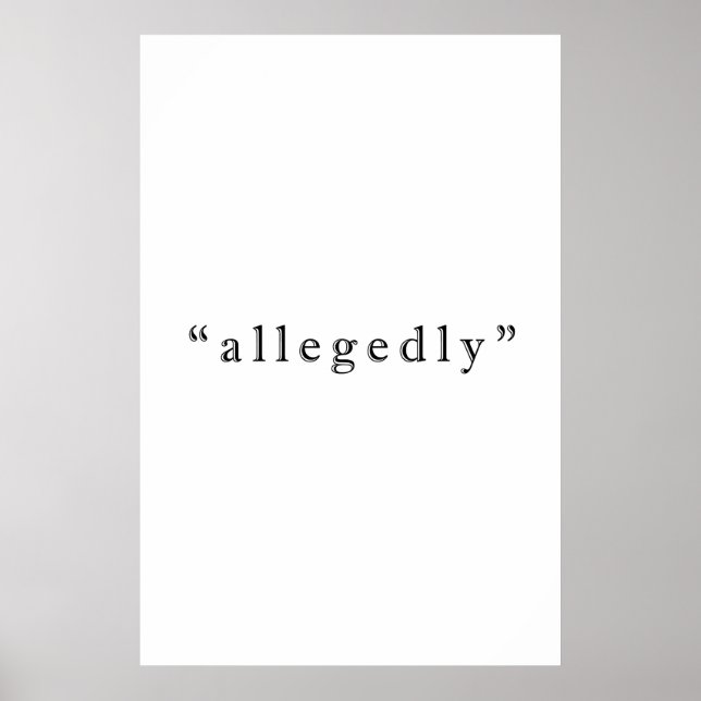 Affiche Allégation (Devant)