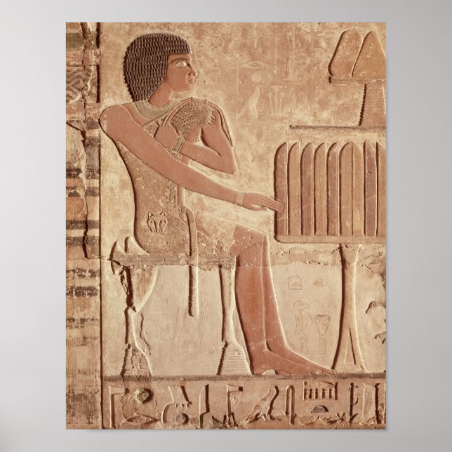 Affiche Allégement représentant le défunt assis (Devant)