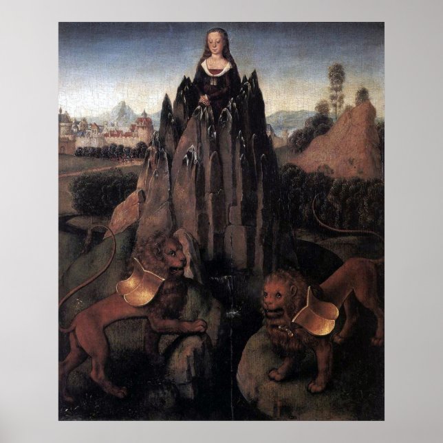 Affiche Allégorie avec une vierge - Hans Memling - c1480 (Devant)