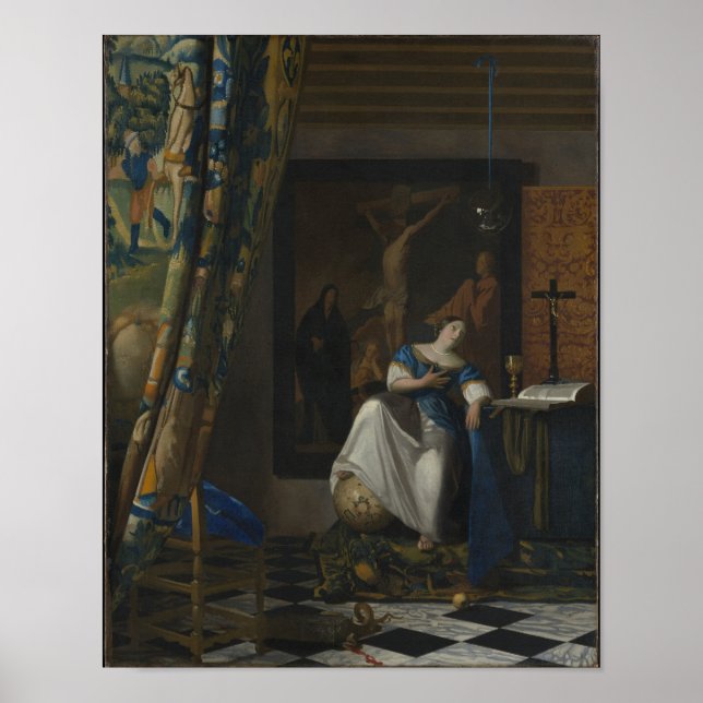 Affiche Allégorie de la foi catholique — Vermeer (Devant)