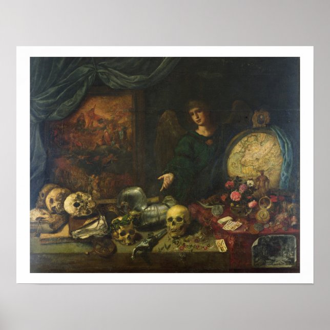 Affiche Allégorie de Vanity, 1650-60 (huile sur toile) (Devant)
