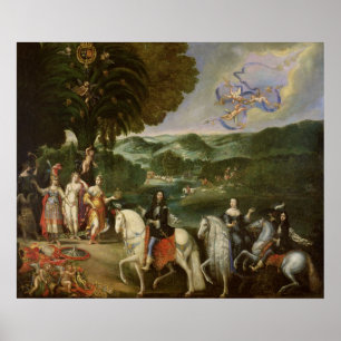 Affiche Allégorie du mariage de Louis XIV en 1631