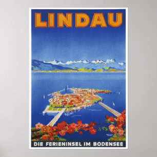 Affiche " Allemagne : 1935 - Voyage de Lindau sur le lac d