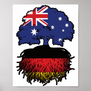 Affiche Allemagne Australie Australie Australie racine arb