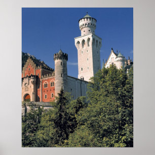 Affiche Allemagne, Bavière, Château de Neuschwanstein.
