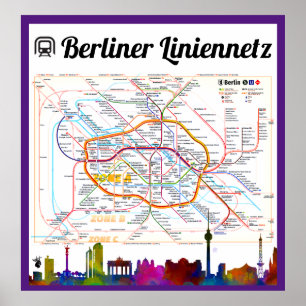 Affiche " Allemagne. BERLIN Lininetz (métro) ...
