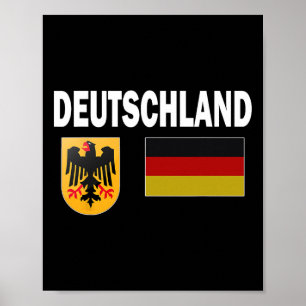 Affiche Allemagne Drapeau allemand Deutschland Love Cadeau