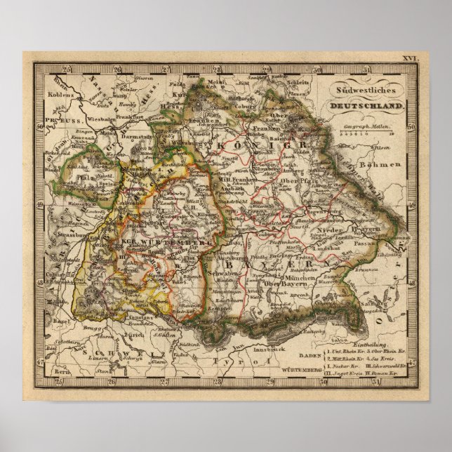 Affiche Allemagne du Sud-Ouest (Devant)