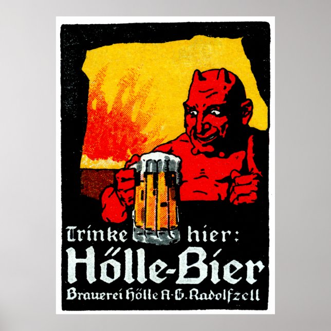 Affiche allemande de bière 1905 (Devant)