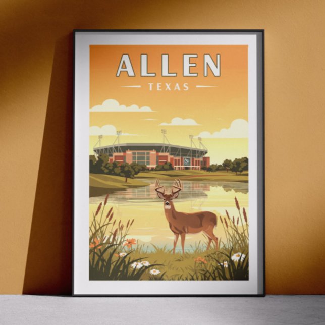 Affiche Allen Texas vintage (Créateur téléchargé)