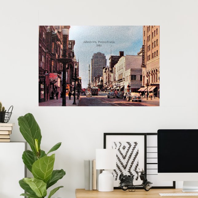 Affiche Allentown, Pennsylvania 1950 (Bureau à domicile)