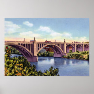 Affiche Allentown Pennsylvania Tilghman Street Bridge