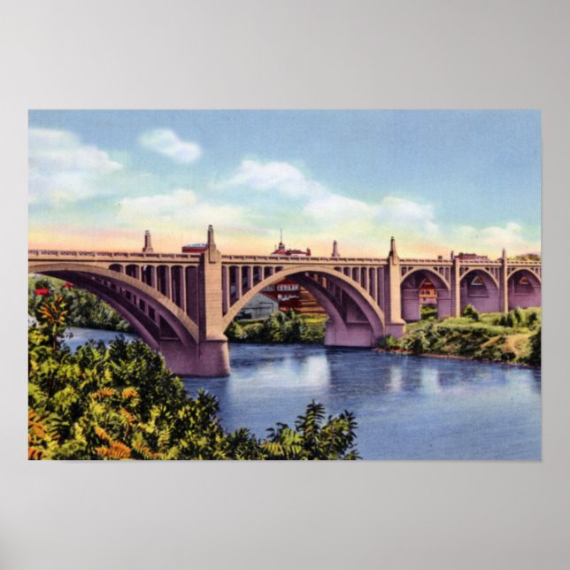Affiche Allentown Pennsylvania Tilghman Street Bridge (Devant)