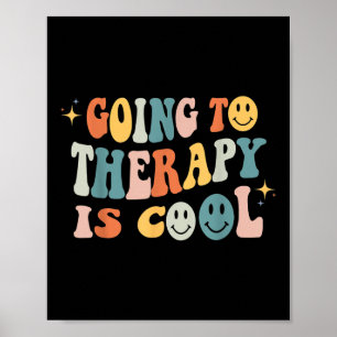 Affiche Aller À La Thérapie Est Cool Auto-Soins Santé Ment