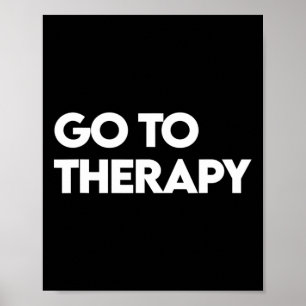 Affiche Aller À Thérapie Sensibilisation À La Santé Mental
