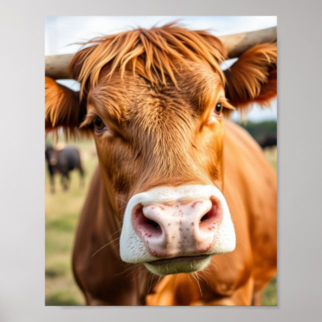 Affiche Aller au Ranch Bovine Vache (Devant)