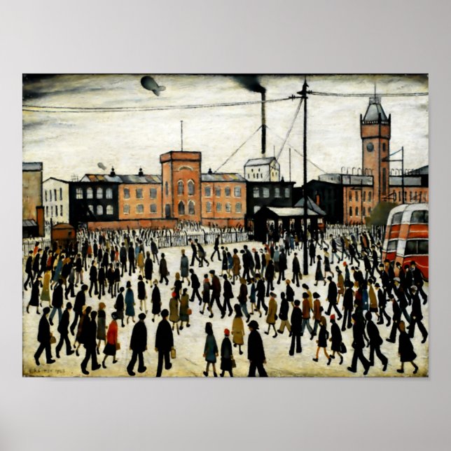 Affiche Aller Au Travail L.S Lowry (Devant)