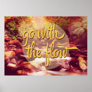 Affiche Aller Avec Le Fleuve Flow
