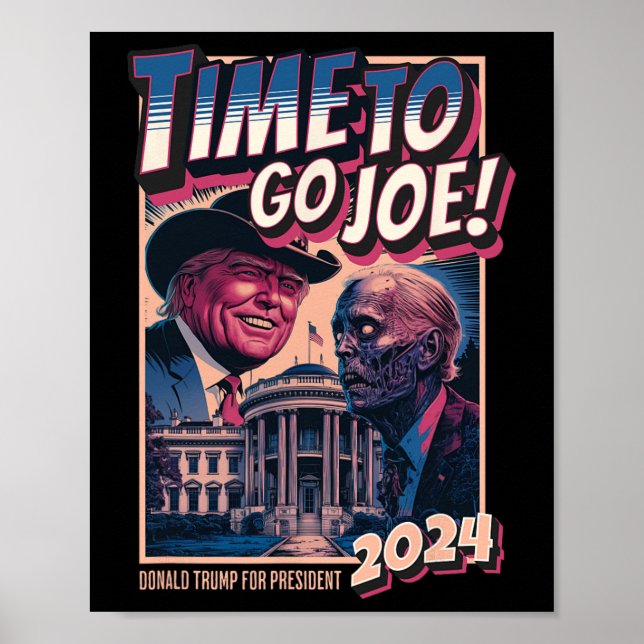 Affiche Aller Joe Funny Pro Trump 2024 (Devant)