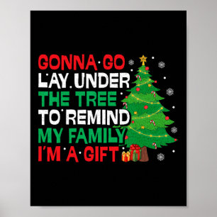 Affiche Aller s'allonger sous l'arbre drôle de Noël en fam