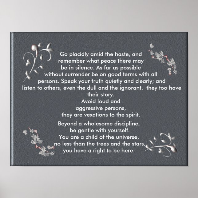 Affiche Aller tranquillement au milieu de la hâte - l'art  (Devant)