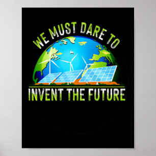 Affiche Aller Vert Jour de la Terre Énergie Renouvelable S