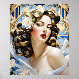 Affiche Allesia de peinture Art Nouveau style Mucha