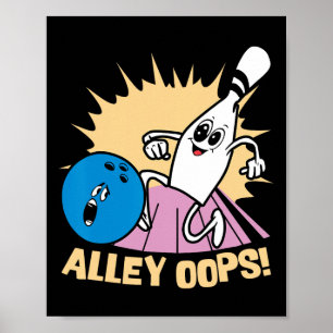 Affiche Alley Oops ! Comic Bowling Mishap