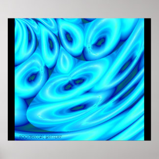 Affiche ALLEZ AVEC LE FLUX ! ! ! (Bleu glacé)