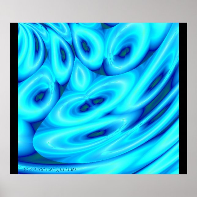 Affiche ALLEZ AVEC LE FLUX ! ! ! (Bleu glacé) (Devant)