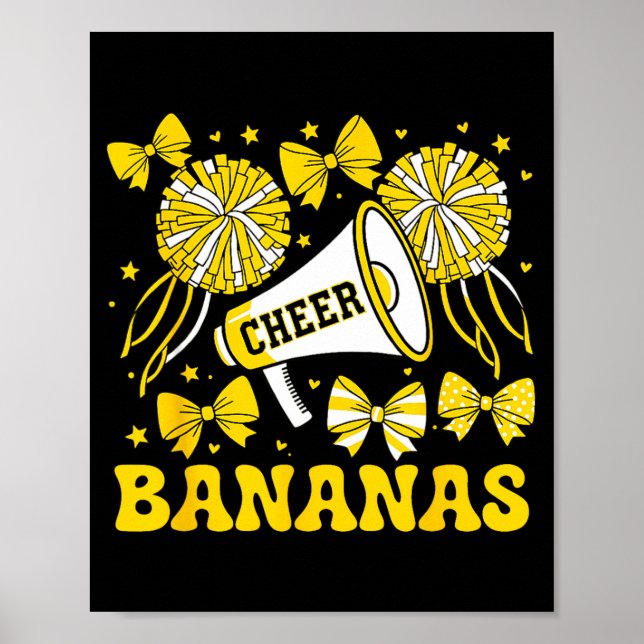 Affiche Allez Cheer Bananas École Srts Nom de l'équipe de  (Devant)
