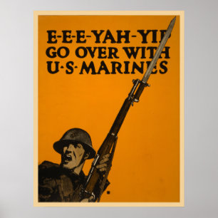 Affiche Allez plus d'avec des marines des États-Unis
