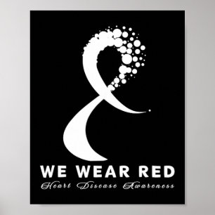 Affiche Allez Rouge en Février Sensibilisation aux Maladie