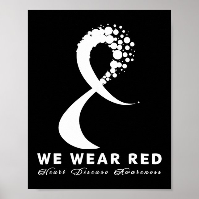 Affiche Allez Rouge en Février Sensibilisation aux Maladie (Devant)